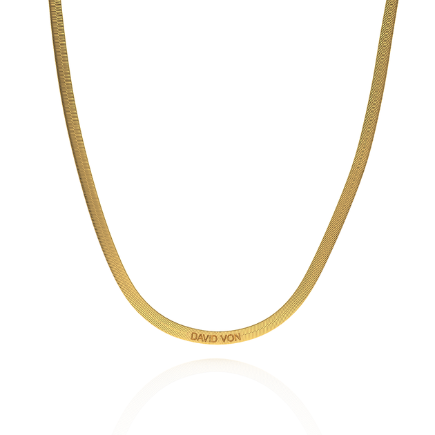 Gold herringbone chain 14k deals