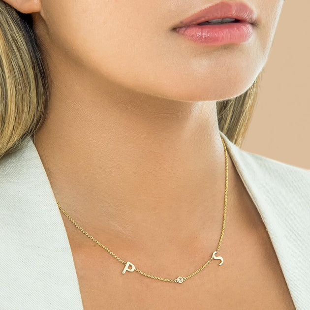 Two Letter Diamond Necklace