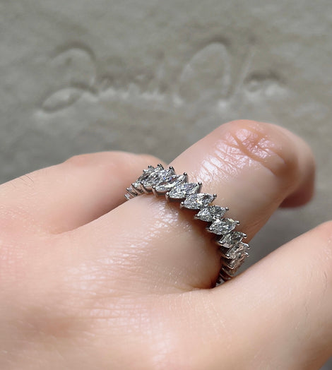 Marquise Lab Grown Diamond Eternity Band Ring