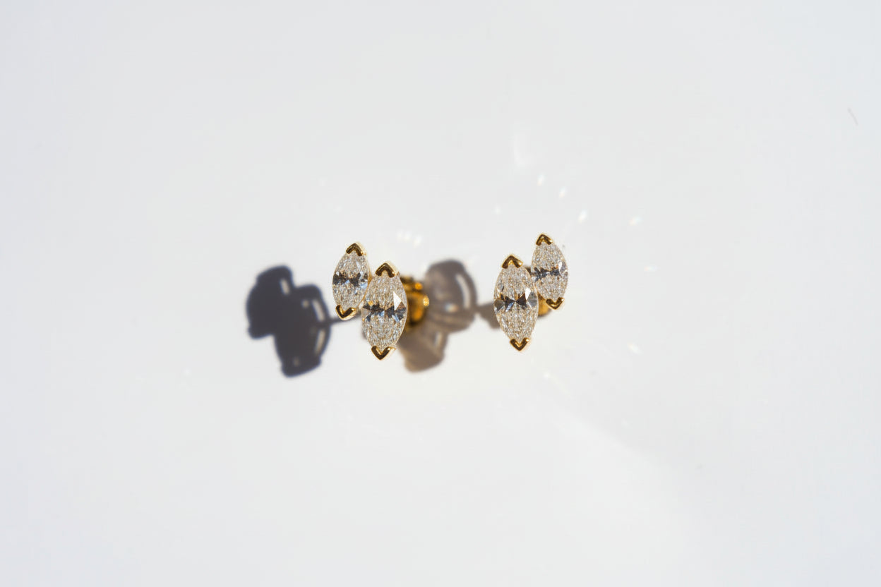 Twin Marquise Lab-Grown Diamond Stud Earrings