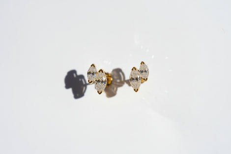 Twin Marquise Lab-Grown Diamond Stud Earrings