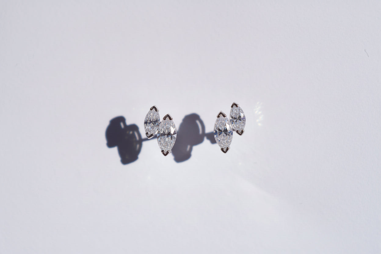 Twin Marquise Lab-Grown Diamond Stud Earrings