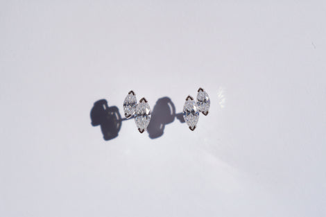 Twin Marquise Lab-Grown Diamond Stud Earrings