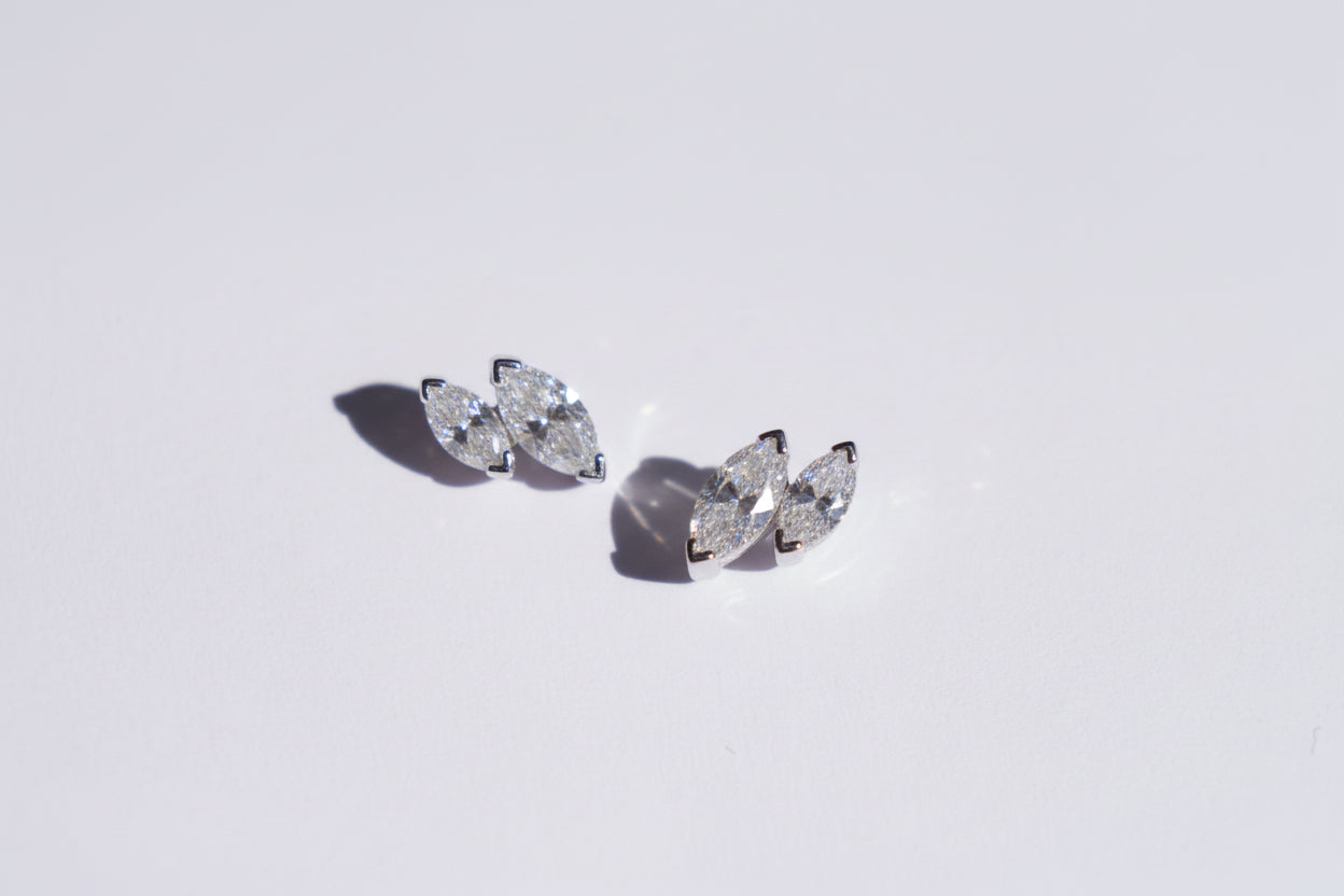 Twin Marquise Lab-Grown Diamond Stud Earrings