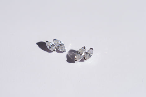 Twin Marquise Lab-Grown Diamond Stud Earrings