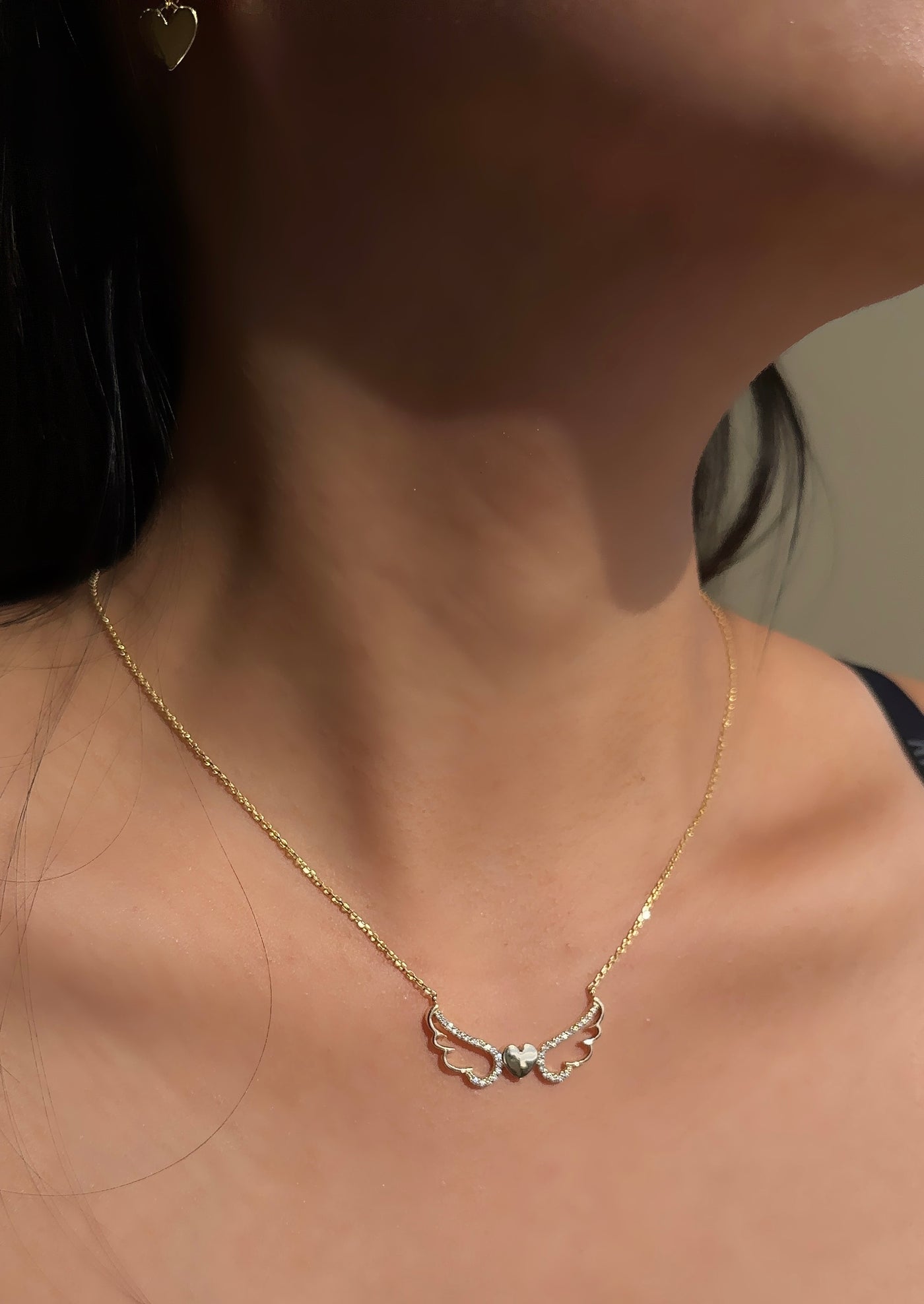 Heart of an Angel 14K Diamond Necklace