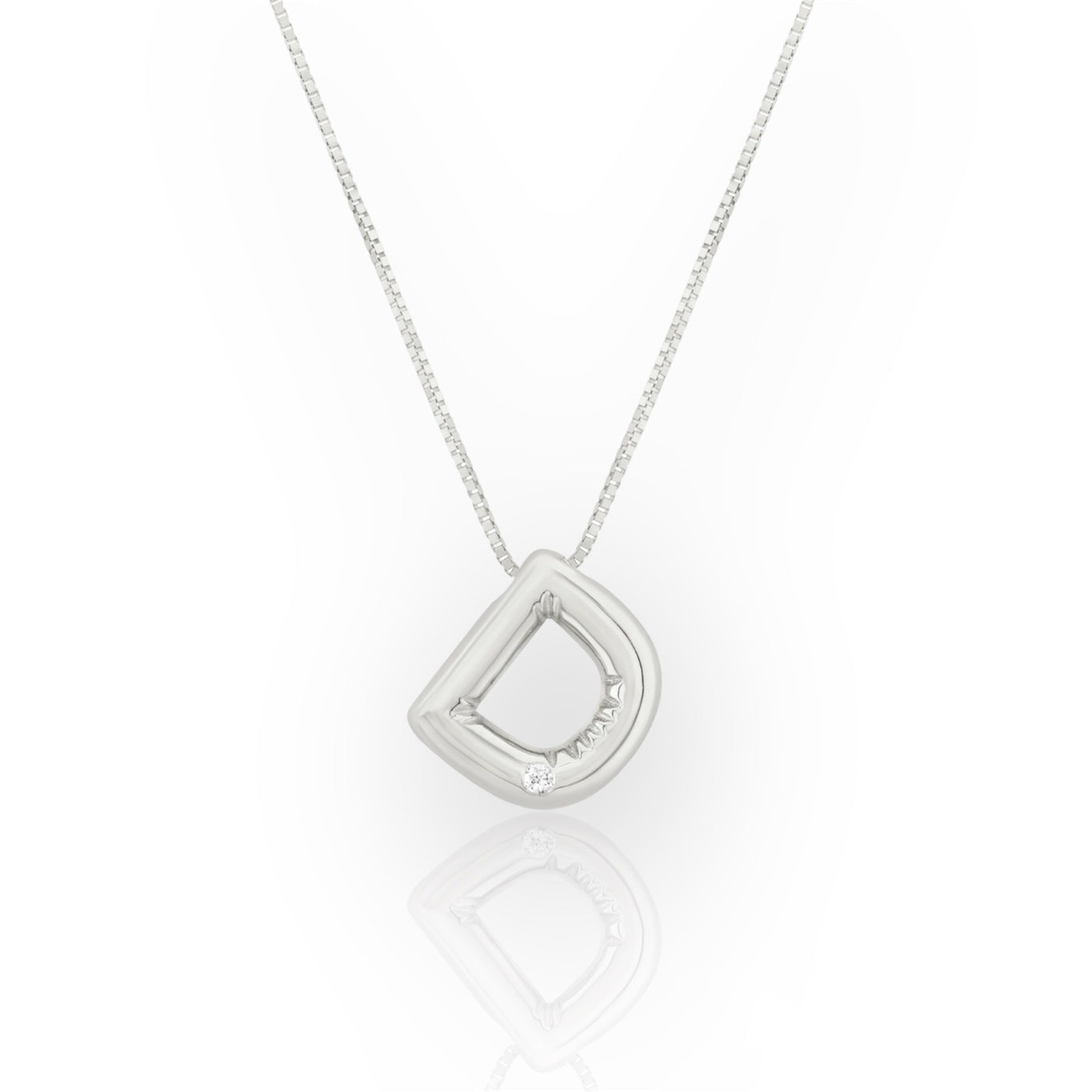 14K Diamond Bubble Letter Necklace