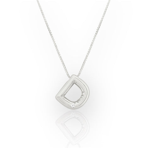 14K Diamond Bubble Letter Necklace