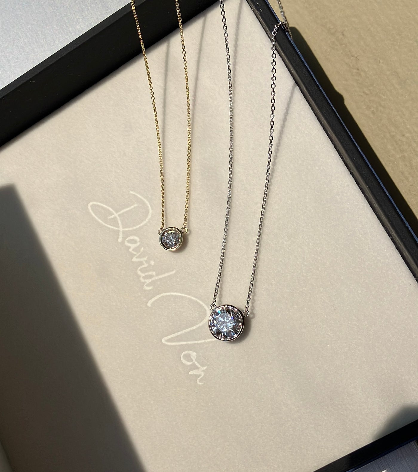 Lab-Grown Diamond Bezel Necklace