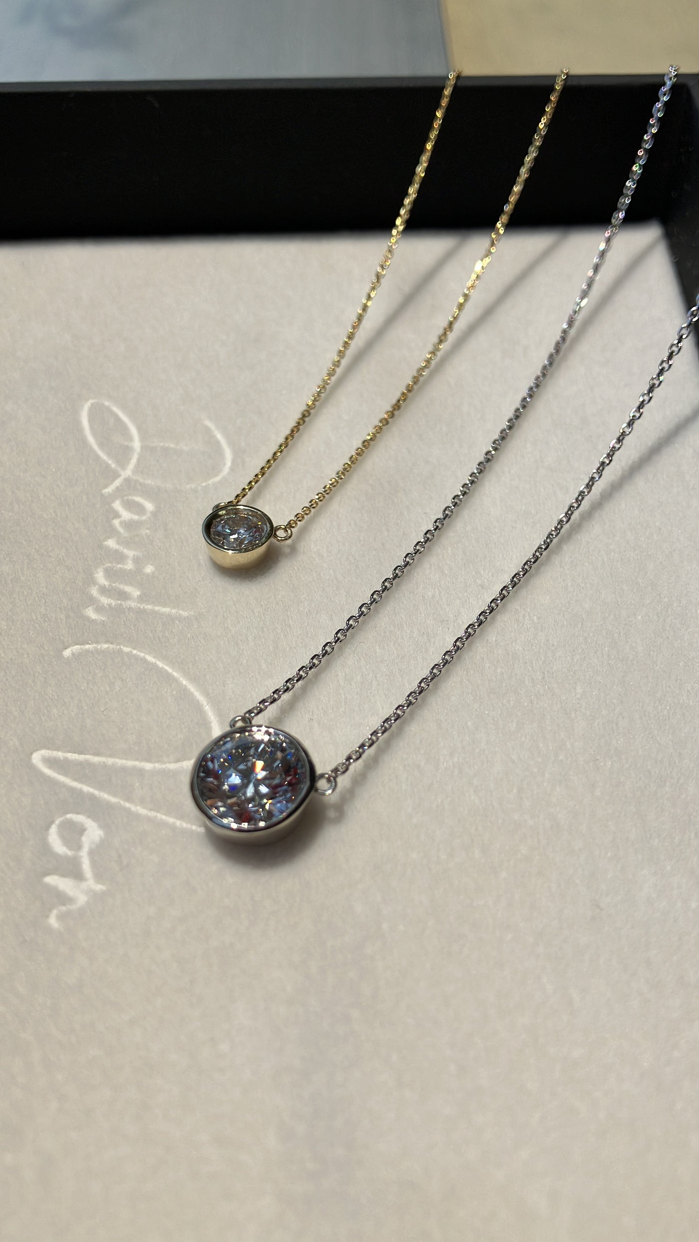Lab-Grown Diamond Bezel Necklace