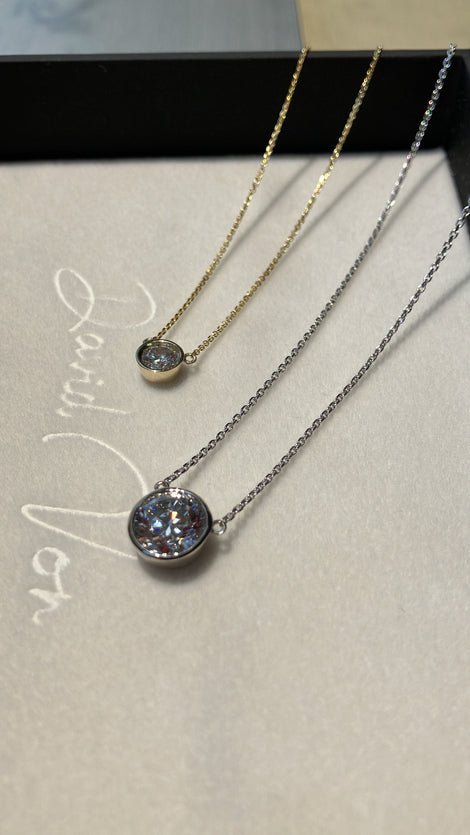 Lab-Grown Diamond Bezel Necklace