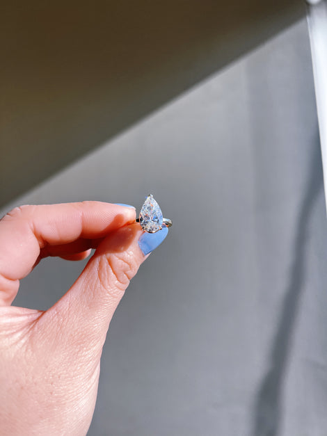 Pear Solitaire Lab Grown Diamond Ring