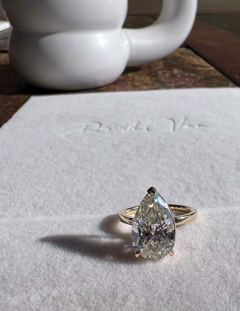 Pear Solitaire Lab Grown Diamond Ring