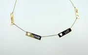 14K Personalized Bar Necklace