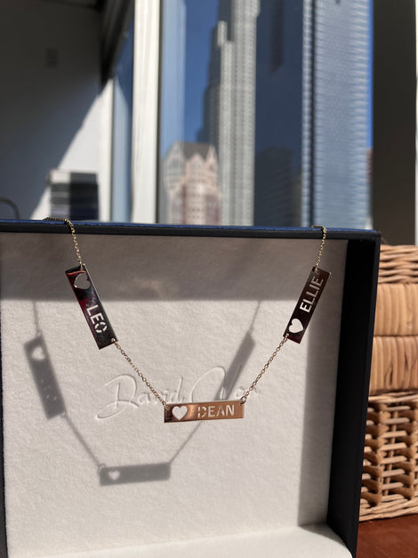 14K Personalized Bar Necklace
