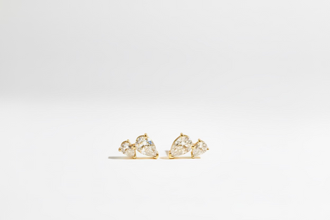 Twin Pear Shaped Lab-Grown Diamond Stud Earrings