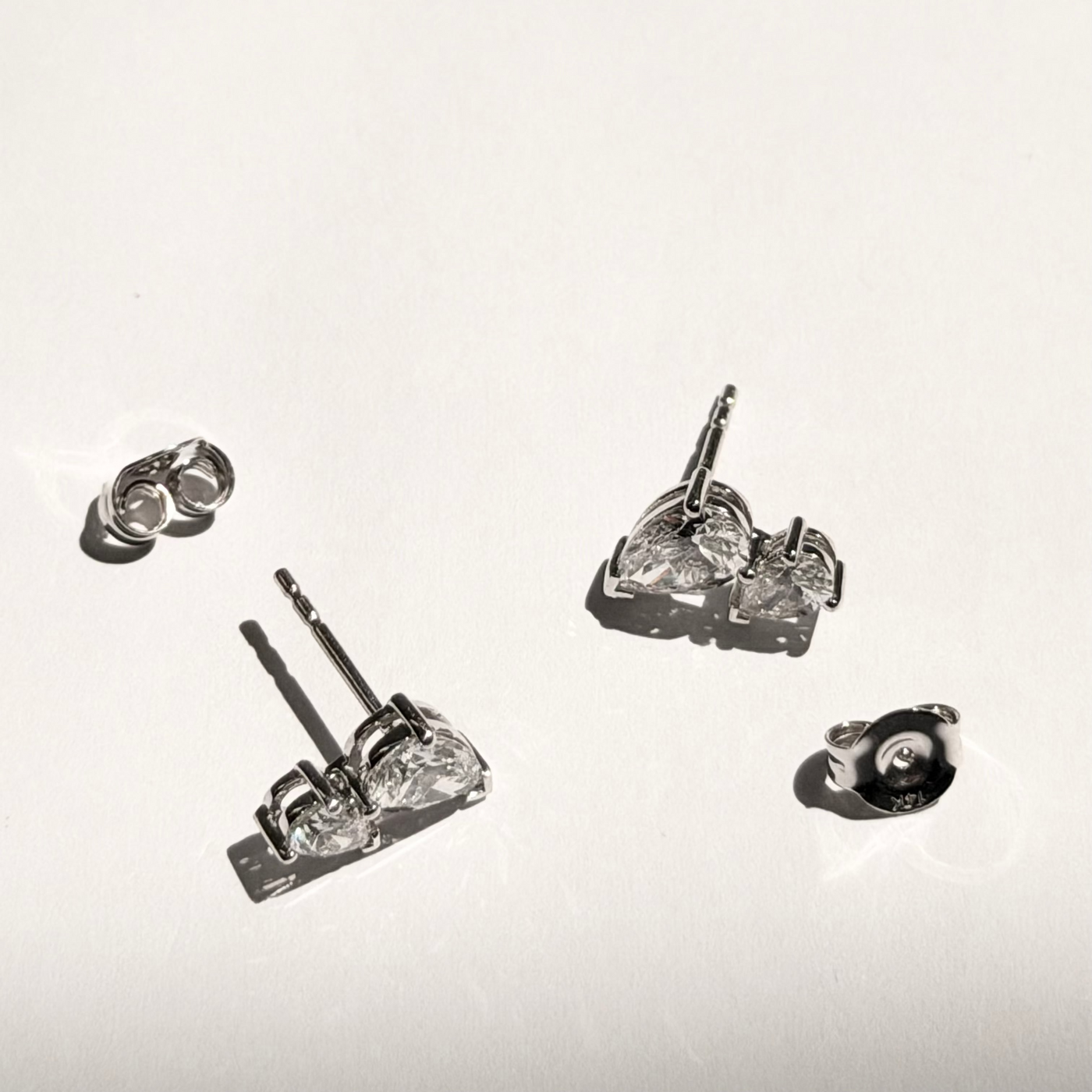 Twin Pear Shaped Lab-Grown Diamond Stud Earrings