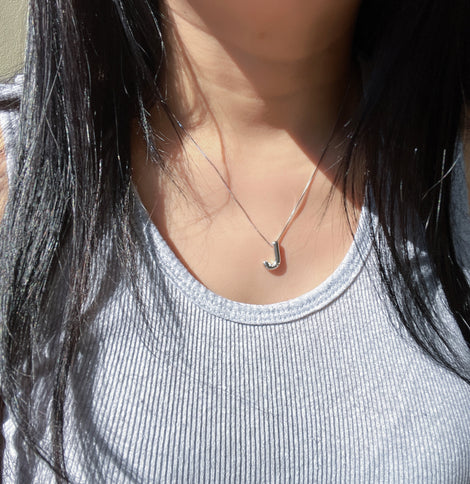 14K Diamond Bubble Letter Necklace