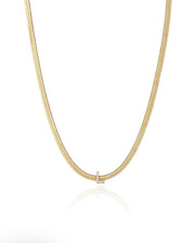 Diamond Initial Herringbone Necklace