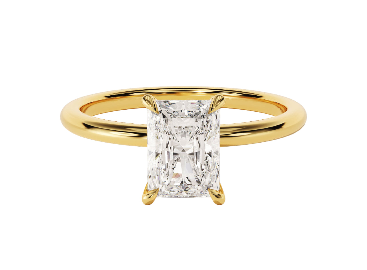 Radiant Solitaire Lab Grown Diamond Ring