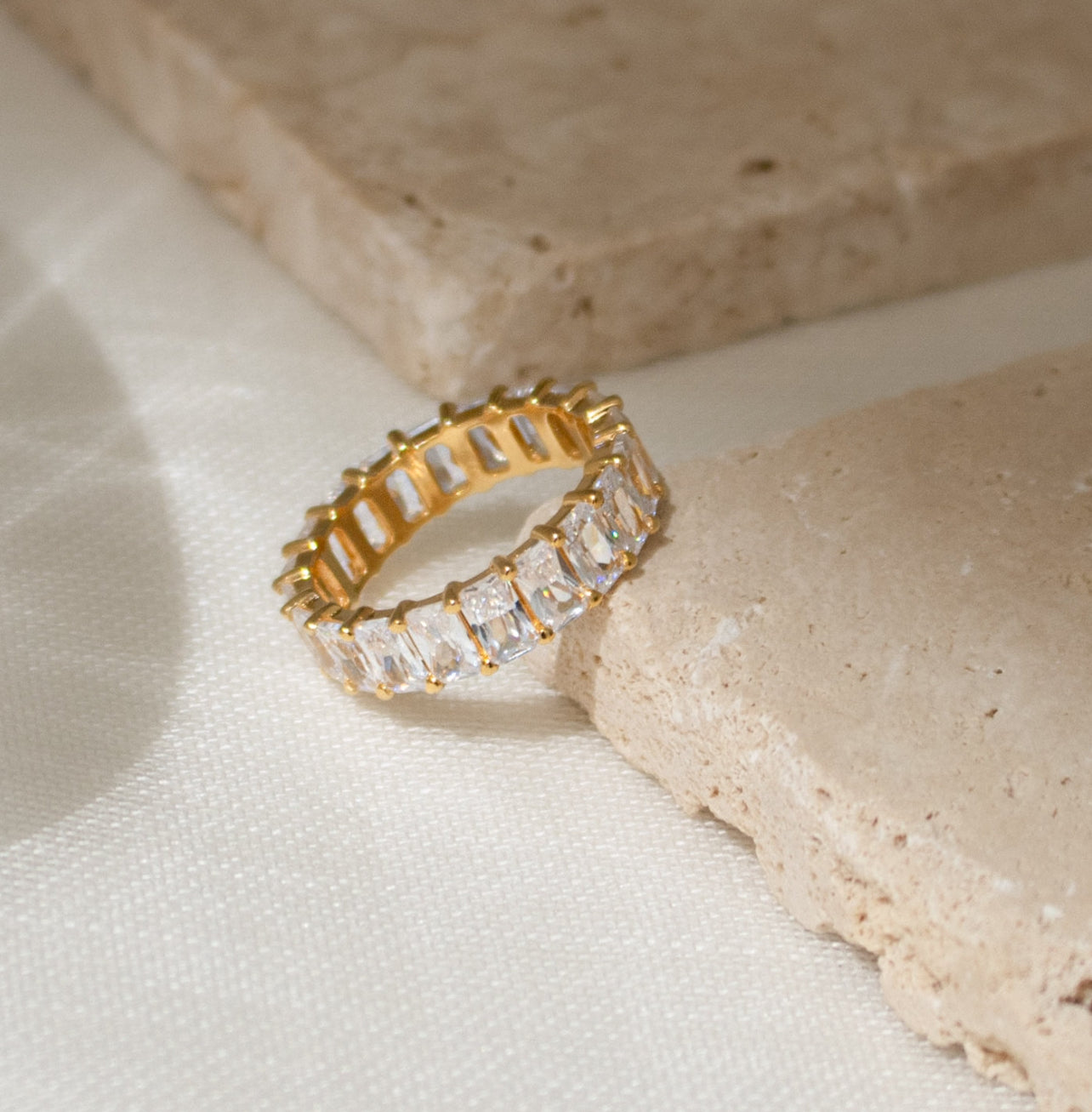 Emerald Lab Grown Diamond Eternity Band