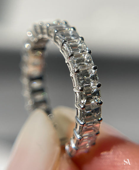 Emerald Lab Grown Diamond Eternity Band