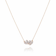 Diamond Couple's Heart Necklace 2.00 ct