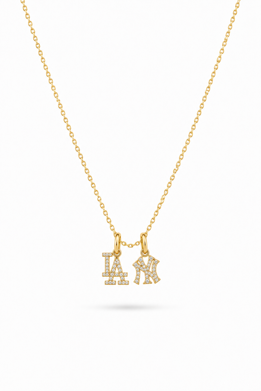 Dainty Empire & Angels Diamond Necklace