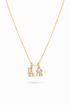 Dainty Empire & Angels Diamond Necklace