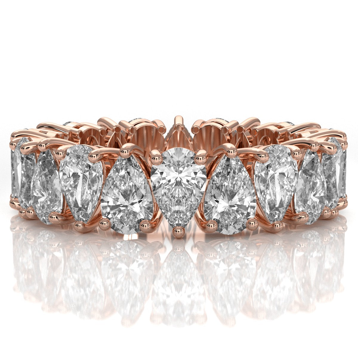 Pear Shaped Lab Grown Diamond Eternity Ring