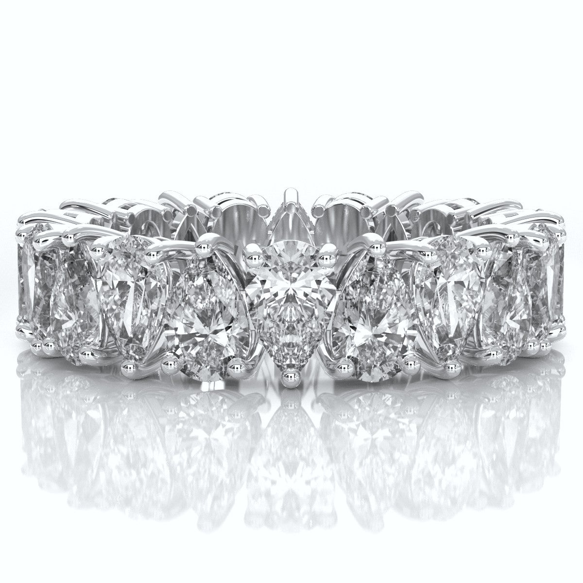 Pear Shaped Lab Grown Diamond Eternity Ring