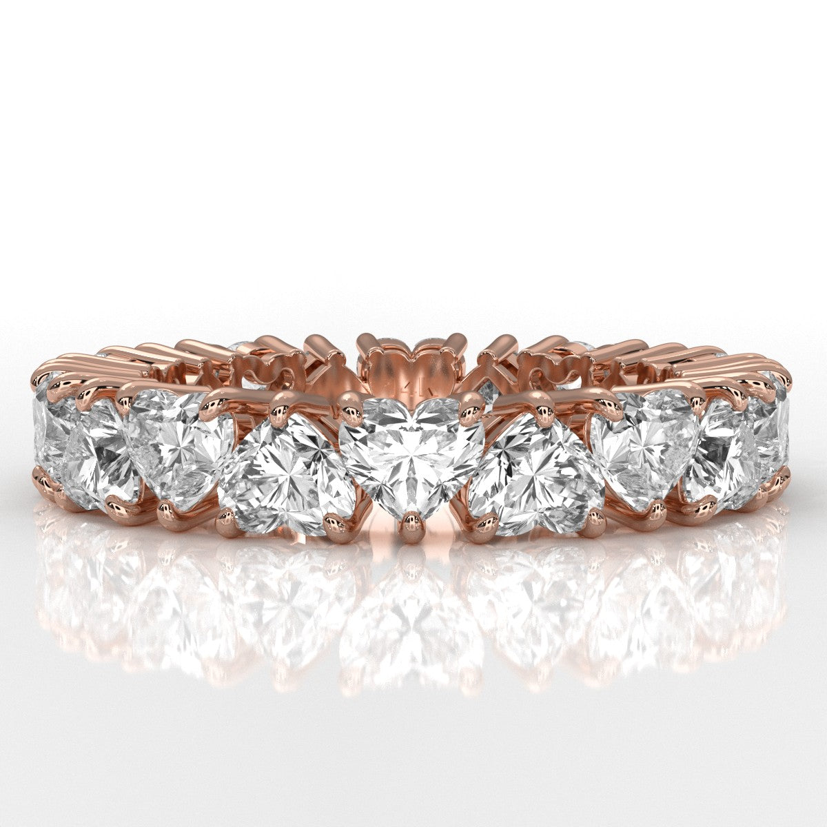 Heart Shape Lab Grown Diamond Eternity Ring