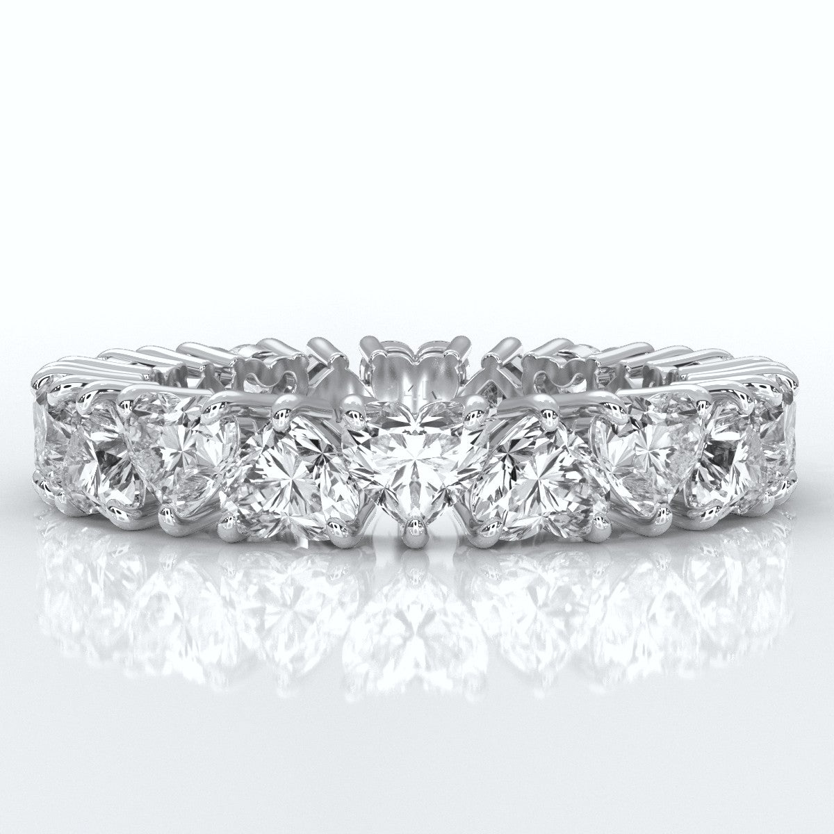 Heart Shape Lab Grown Diamond Eternity Ring