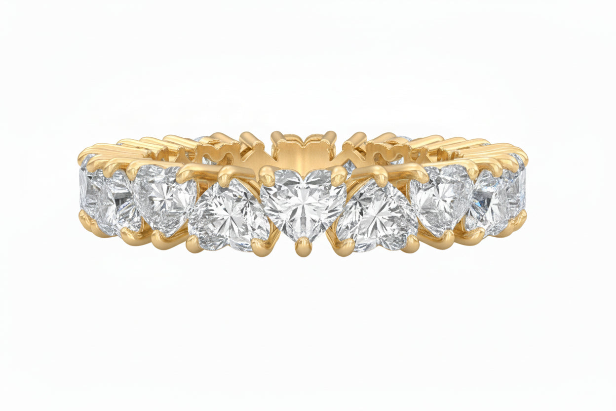 Heart Shape Lab Grown Diamond Eternity Ring
