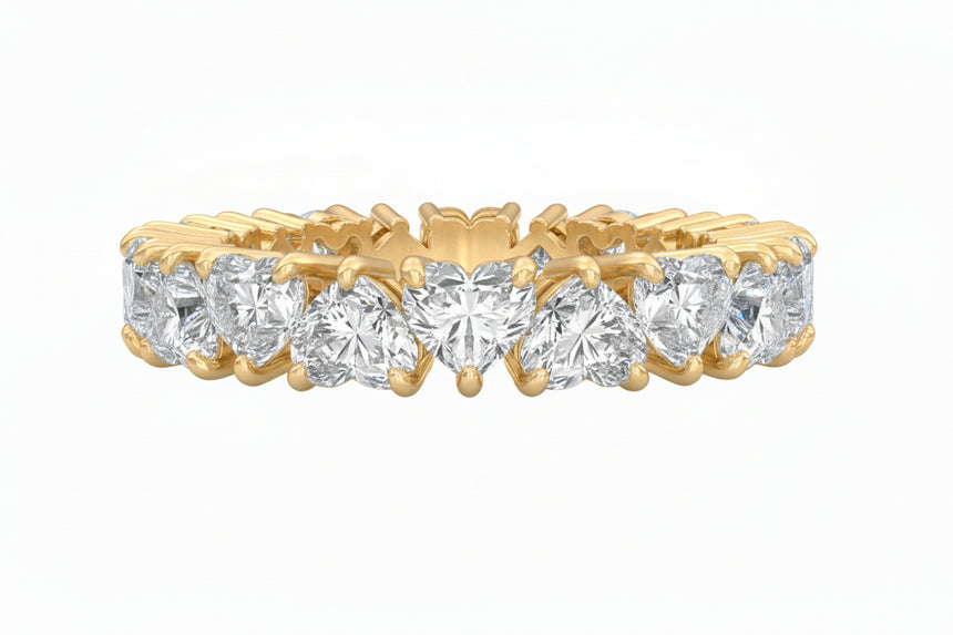 Heart Shape Lab Grown Diamond Eternity Ring