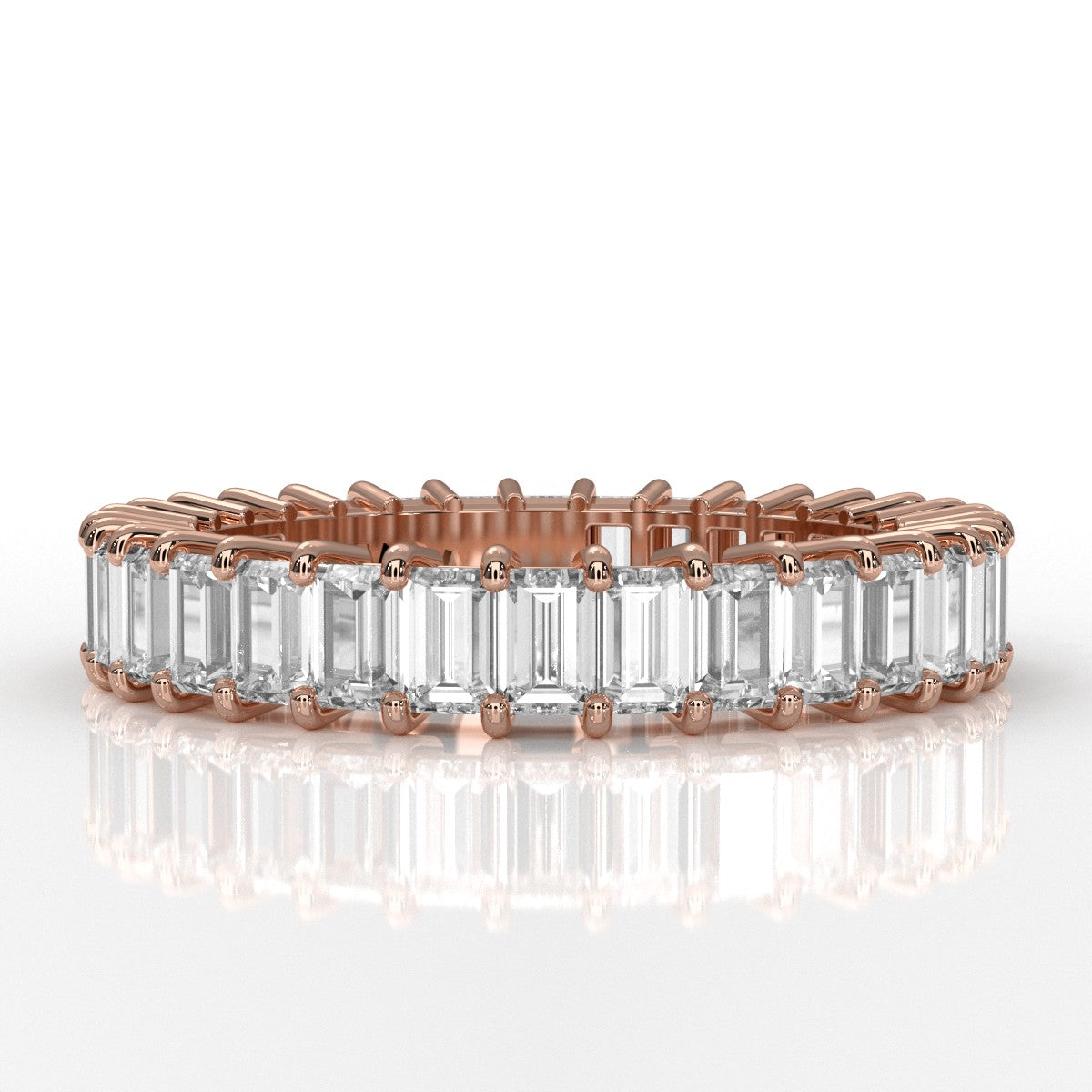 Emerald Lab Grown Diamond Eternity Band
