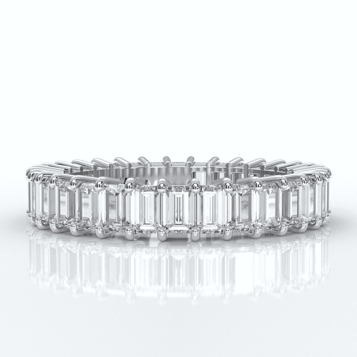 Emerald Lab Grown Diamond Eternity Band
