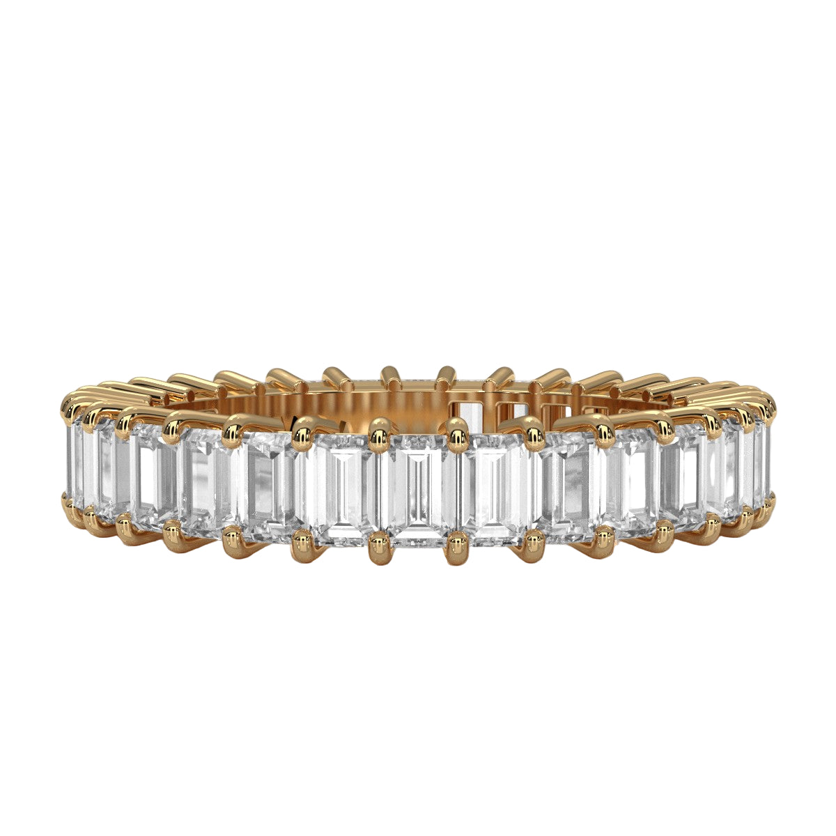 Emerald Lab Grown Diamond Eternity Band
