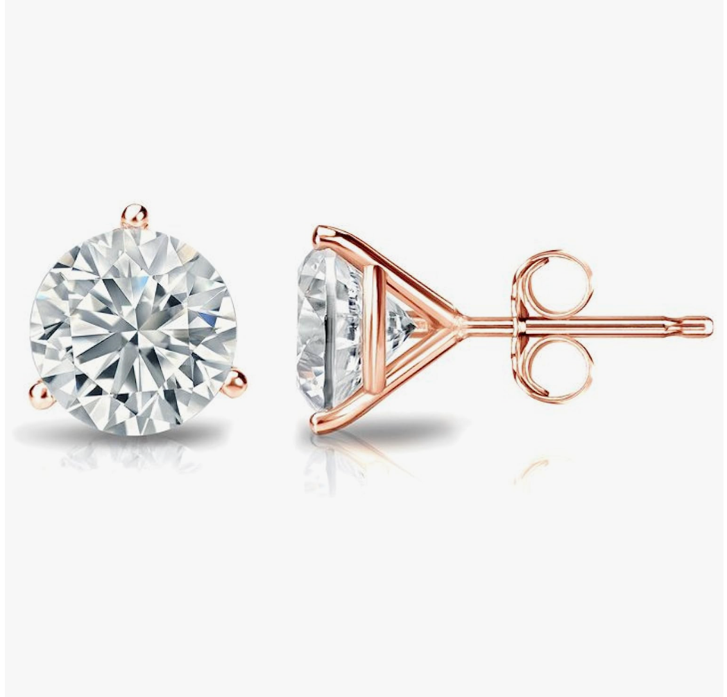 Lab-Grown Diamond Martini Stud Earrings