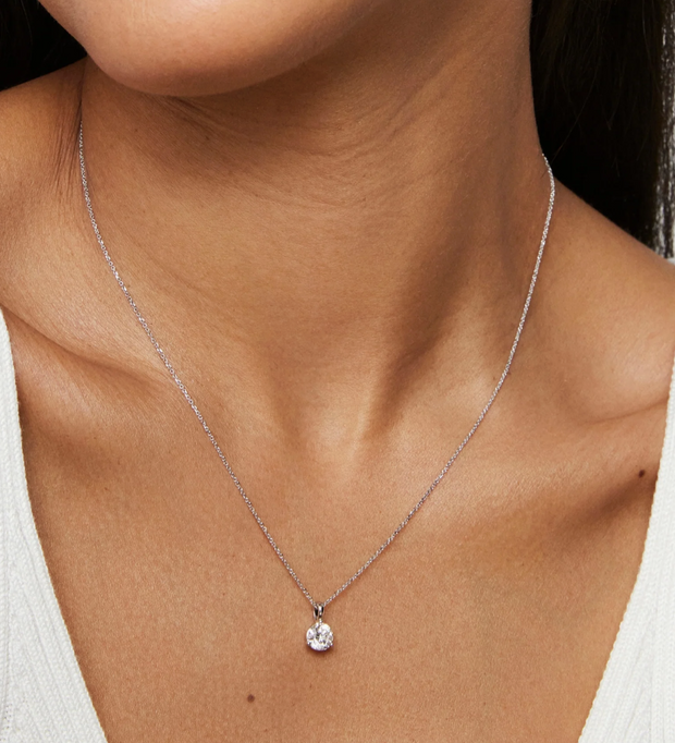 Lab-Grown Diamond Solitaire Pendant Necklace