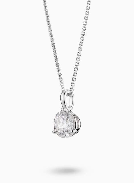 Lab-Grown Diamond Solitaire Pendant Necklace