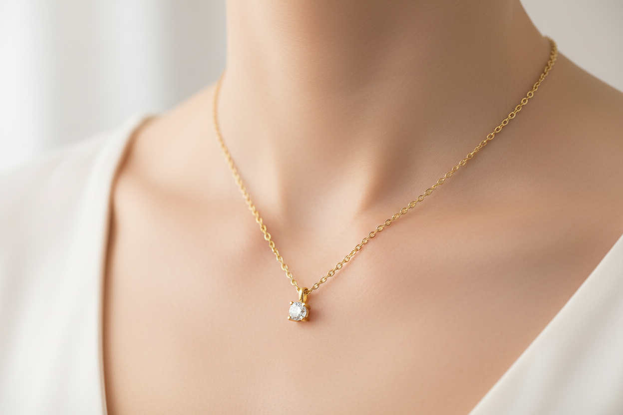 Lab-Grown Diamonds Solitaire Classic Necklace
