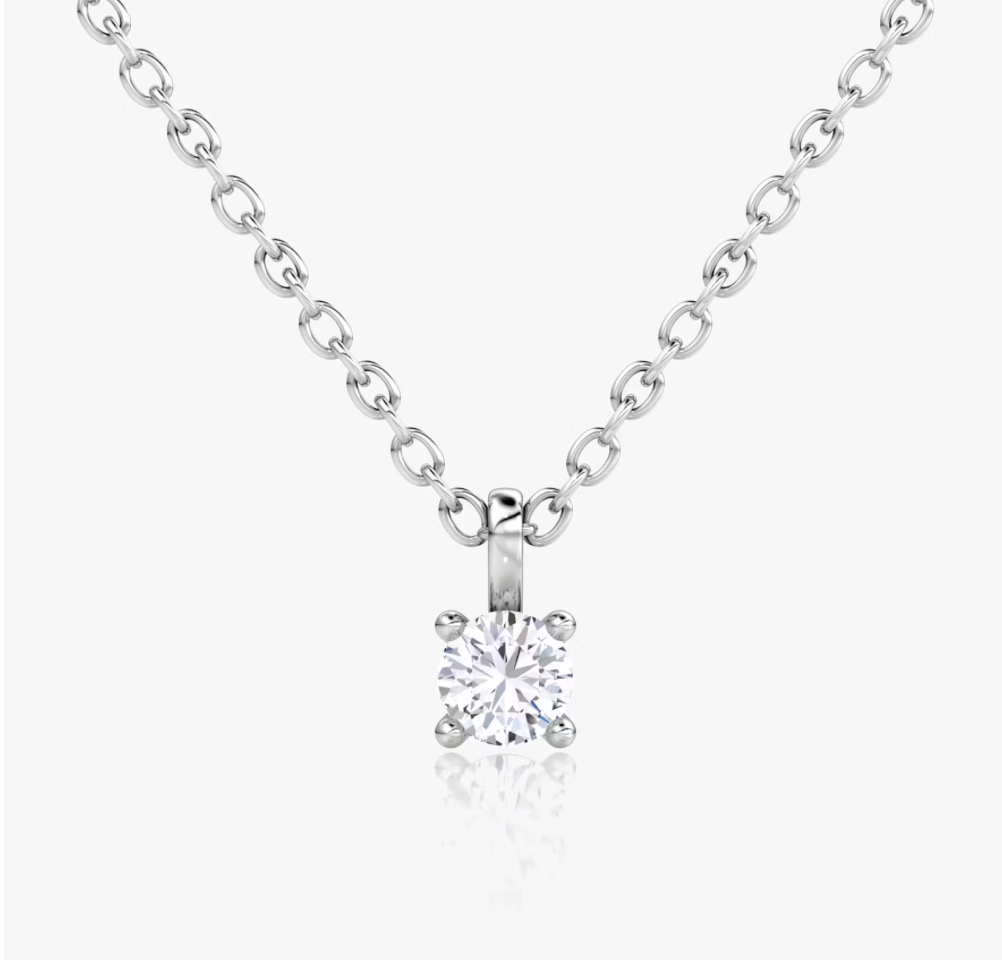 Lab-Grown Diamonds Solitaire Classic Necklace