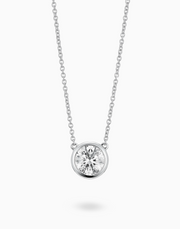 Lab-Grown Diamond Bezel Necklace