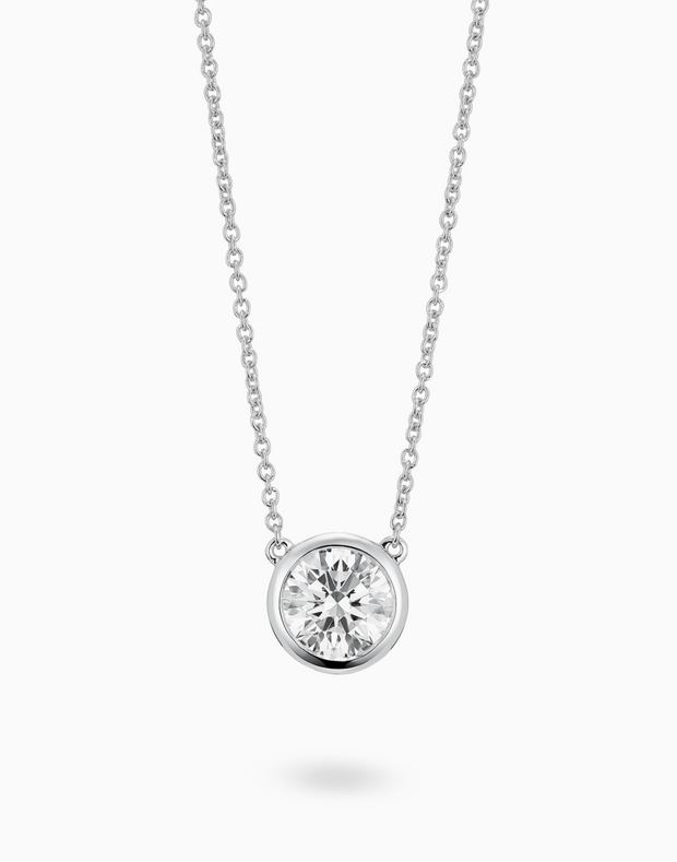 Lab-Grown Diamond Bezel Necklace