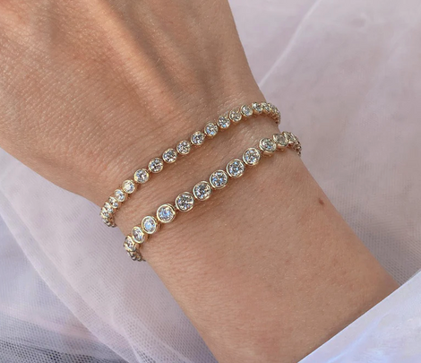 Lab Grown Diamond Bezel Tennis Bracelet