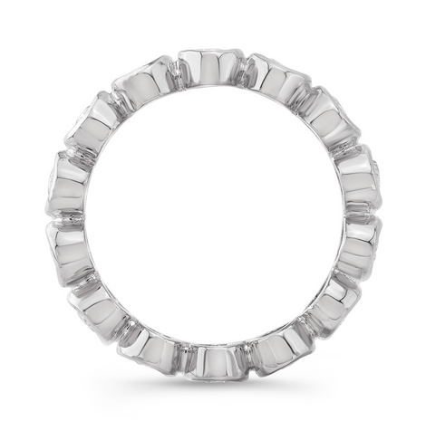 Oval Lab Grown Diamond Bezel Eternity Ring