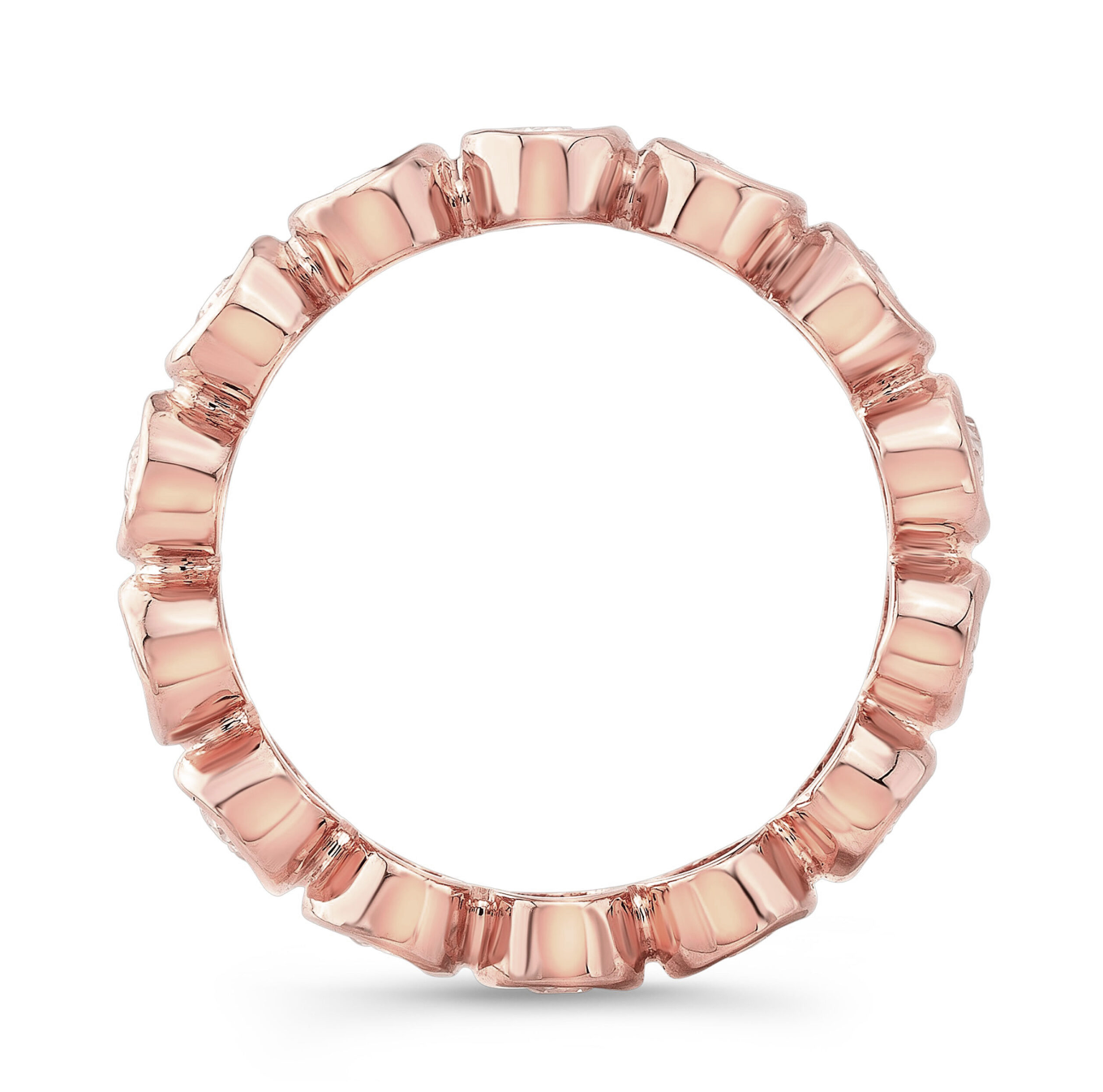 Oval Lab Grown Diamond Bezel Eternity Ring