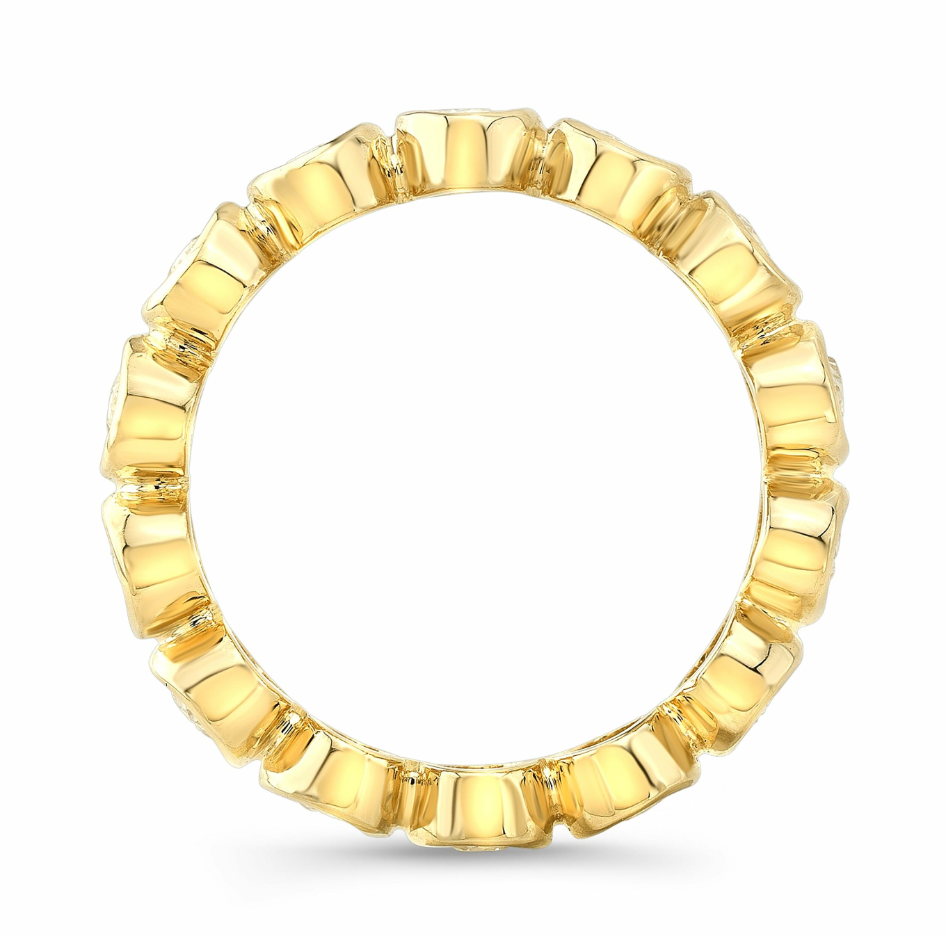 Oval Lab Grown Diamond Bezel Eternity Ring