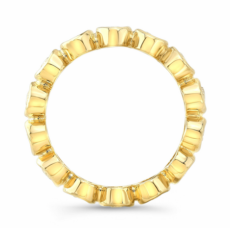 Oval Lab Grown Diamond Bezel Eternity Ring